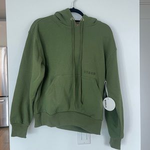STAUD HOODED SWEATSHIRT | OLIVE - XS